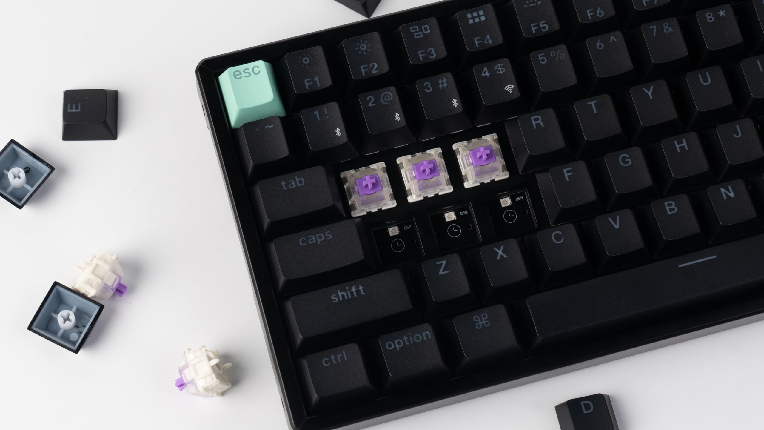 Keychron K4 HE QMK Wireless Gaming Custom Mechanical Keyboard, 2.4 GHz/Bluetooth/Wired 96% Layout Hot-Swappable Programmable RGB Backlit Gateron Magnetic Switches for Mac Windows, Black 4