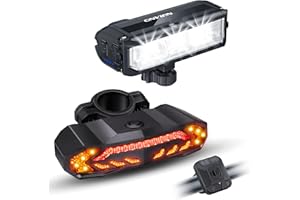 ONVIAN 2000 Lumen Bike Headlight Rechargeable Bike Light Front and Rear Set for Night Riding, Waterproof Bicycle Headlight Bi