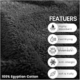 GC GAVENO CAVAILIA 8 Piece Towel Bale Set 450 GSM Black Cotton Towels view 4