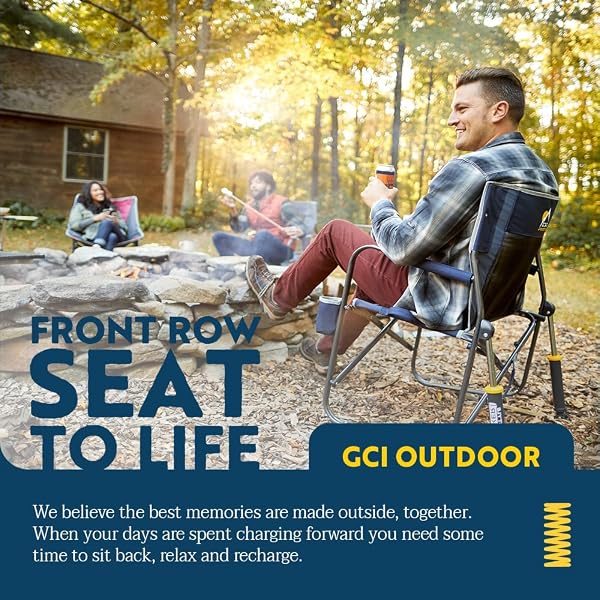 GCI OUTDOOR FREESTYLE ROCKER OUTDOOR ROCKING CHAIR WITH BEVERAGE HOLDER