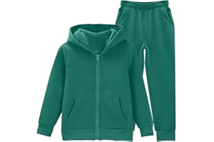 Girls 2 Piece Outfits Sweatsuit Zip Up Hoodie Sweatshirt and Sweatpant Tracksuit Teens Fall Warm Sport Clothes Sets