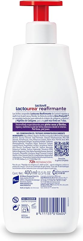 - Leche Corporal Reafirmante con Lactourea y Colágeno - 400 ml