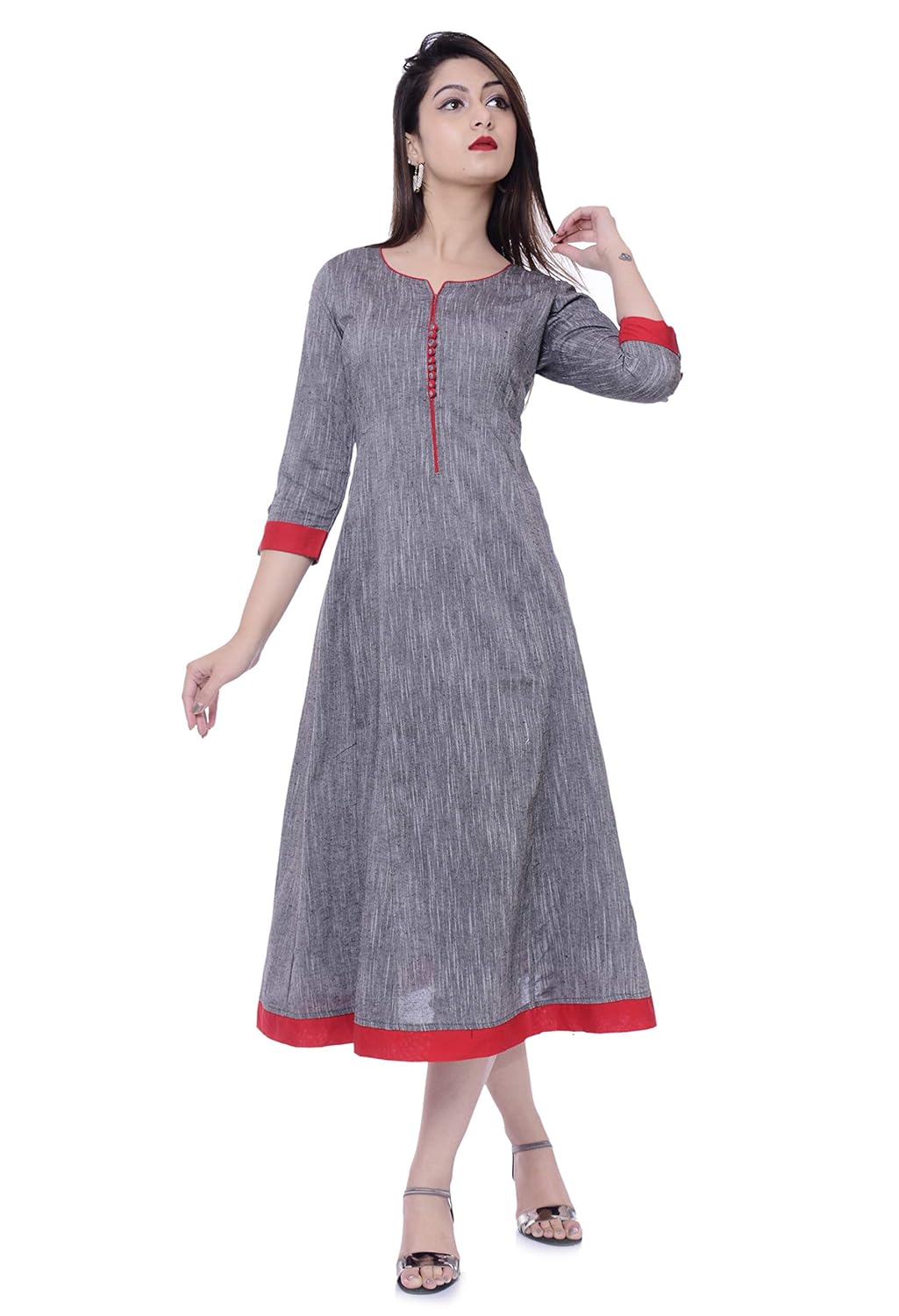 long cotton anarkali dress