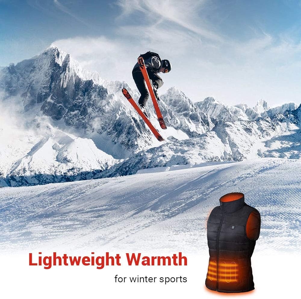 Dr. Prepare Heated Vest, Unisex Heated Clothing for men women, Lightweight USB Electric Heated Jacket with 3 Heating Levels, 6 Heating Zones, Adjustable Size for Hiking (Battery Pack Not Included) at  Men’s Clothing store