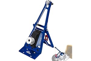 Hobby Fans Aluminum RC Winch Double Stent Rescue Set Truck Tow Crane Arm Wrecker Kit with 360° 35KG Servo for 1/10 SCX10 TRX4 RC Crawler and Trailer RC Upgrade Parts (Blue)