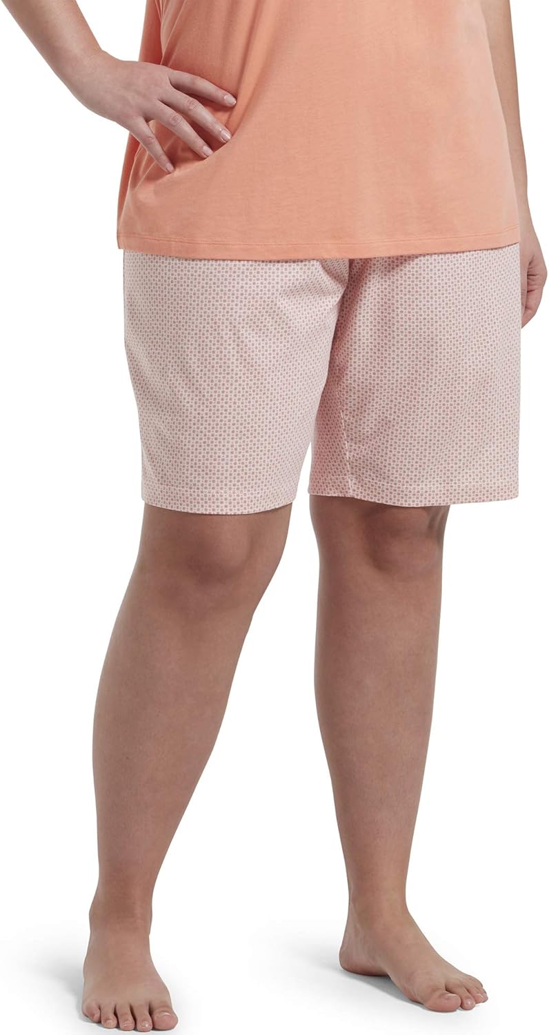 Hue Womens Printed Knit Bermuda Pajama Sleep Short Amazon.ca Clothing