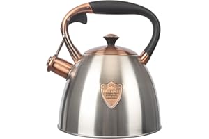 LUXGRACE Tea Kettle -2.9 Quart Tea Kettles Stovetop Whistling Teapot Stainless Steel Tea Pots for Stove Top Whistle Tea Pot