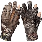Taeku Camo Hunting Gloves – Lightweight Full Finger Outdoor Gloves with Anti-Slip Grip Cycling Gloves for Fishing, Hiking, Archery