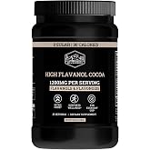 Black Forest High Flavanol Cocoa Powder - 1200mg Flavanols &amp; Flavonoids with 600mg Epicatechin - 10X Concentrated Dark Cocoa Extract for Nitric Oxide and Wellness Support - Non-GMO Vegan