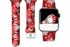 Laffav Compatible with Apple Watch Band 41mm 40mm 38mm 45mm 44mm 42mm for Women Men, Soft Silicone Sport Pattern Replacement 