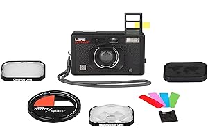 Lomography LomoApparat Wide-Angle 35mm Film Camera, Built-in Flash & Color Filters, Kaleidoscope Lens, Close-up Lens, Splitzer, Multiple Exposure, Long Exposure