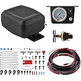 maXpeedingrods On Board Air Compressor System with Low Pressure Sensor Universal Air Spring Compressor Kit for Trucks Vans