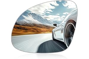 SYKRSS Driver Left Side Mirror Glass Compatible With Volkswagen 2009-2017 TIGUAN, Driver Left Side LH Rearview Mirror Convex 