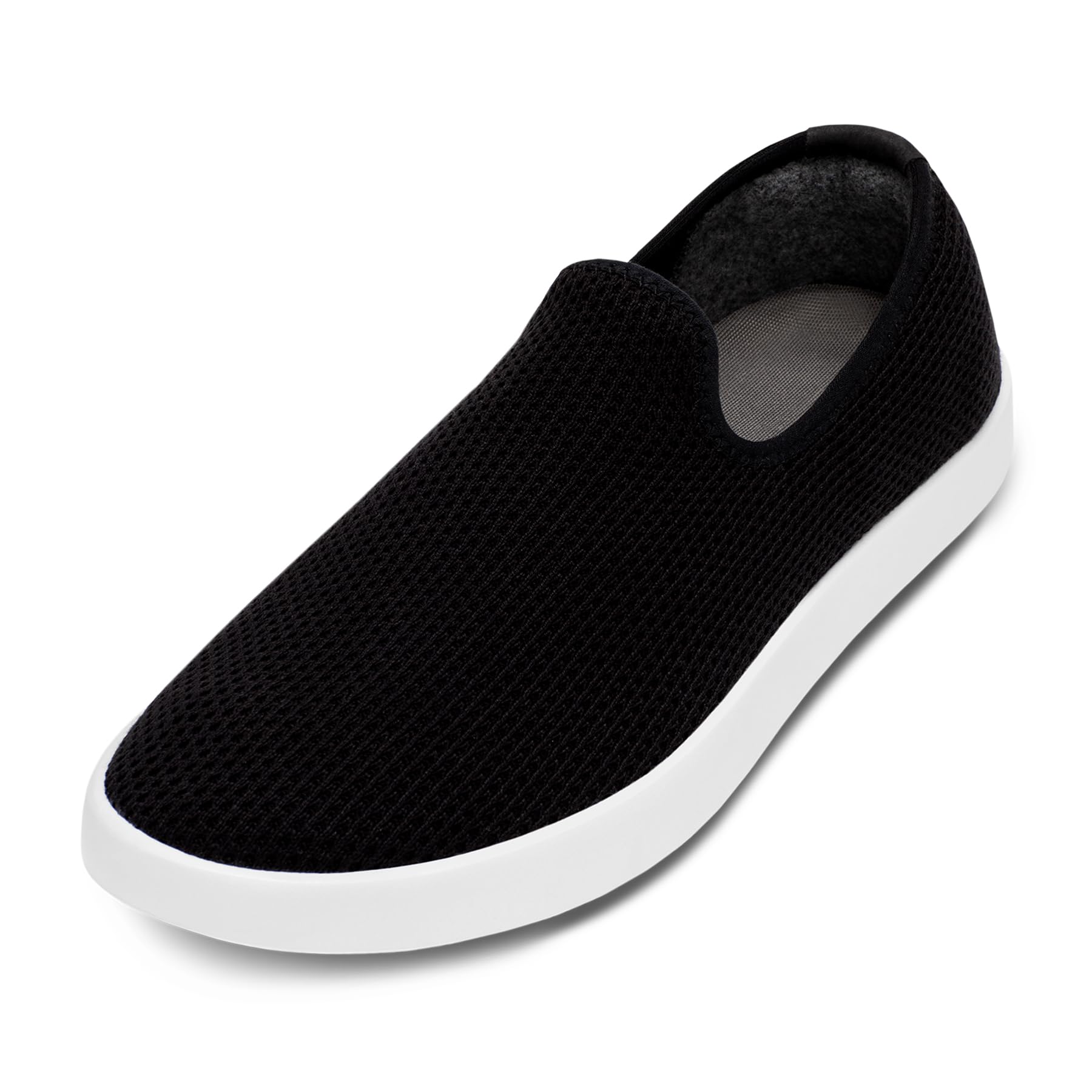 Photo 1 of Allbirds Women’s Tree Lounger, Everyday Slip-On Sneakers, Machine Washable Shoe Made with Natural Materials - Natural Black (Blizzard Sole) - 11 Medium