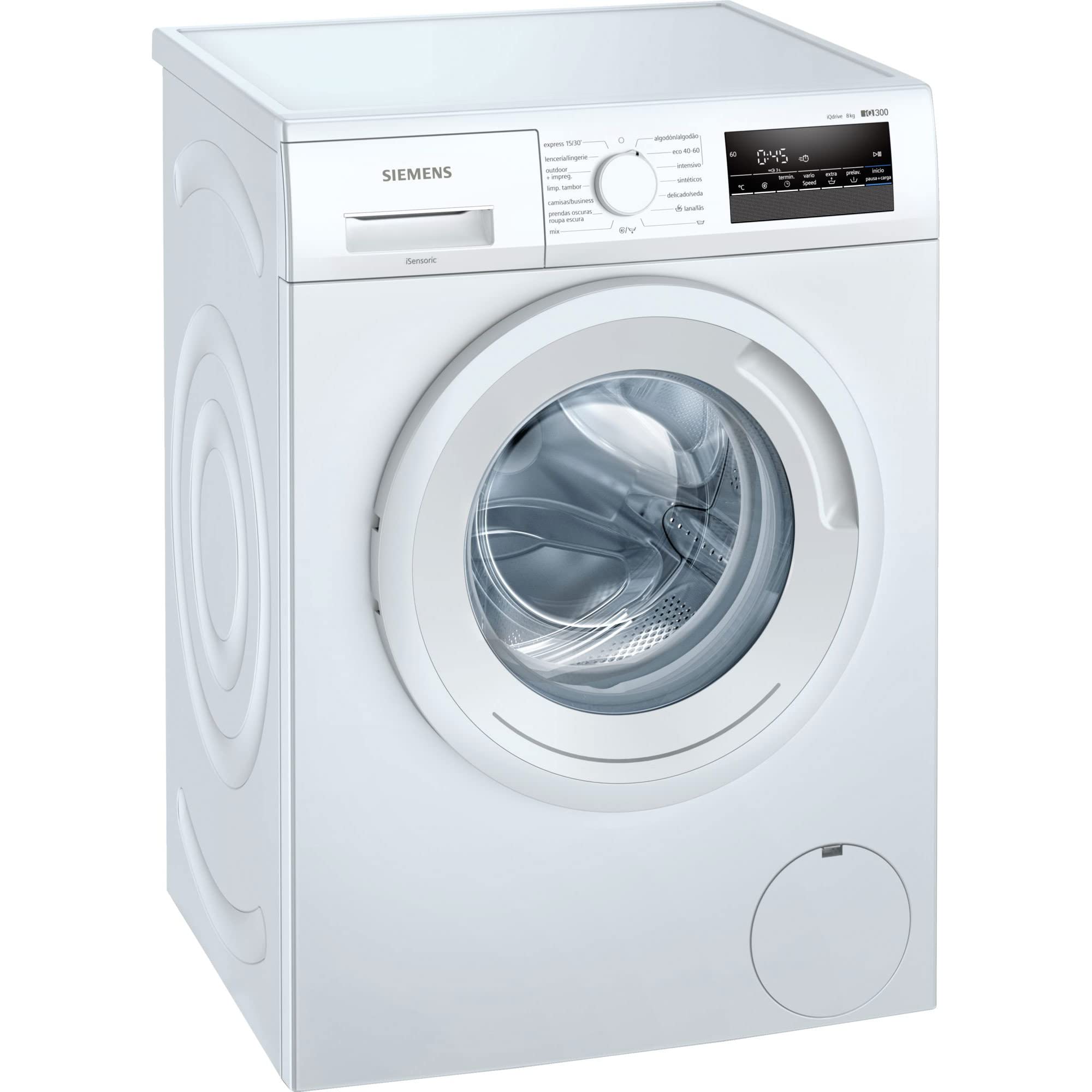 Siemens-WM12N269ES–iQ300-Lavadora-de-Libre-instalacion-Carga-Frontal-Capacidad-de-8-kg-Color-blanco-clase-C