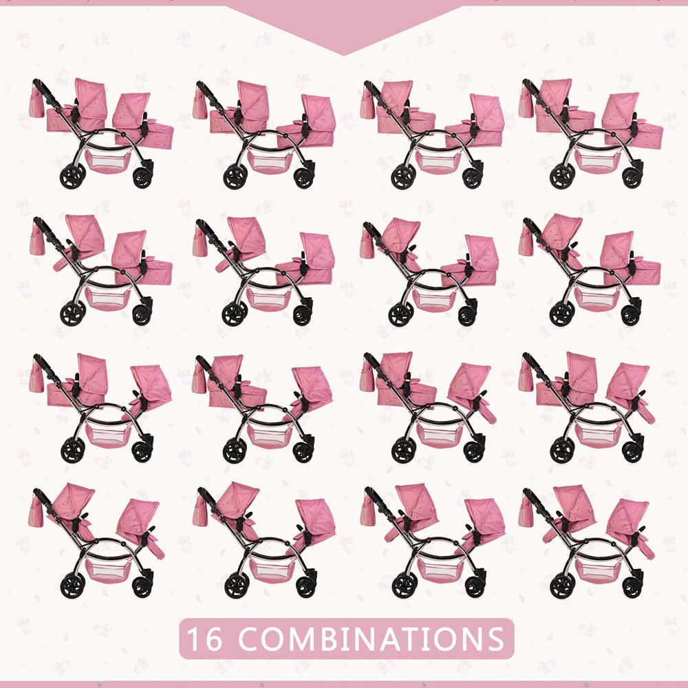 roma darcie twin dolls pram