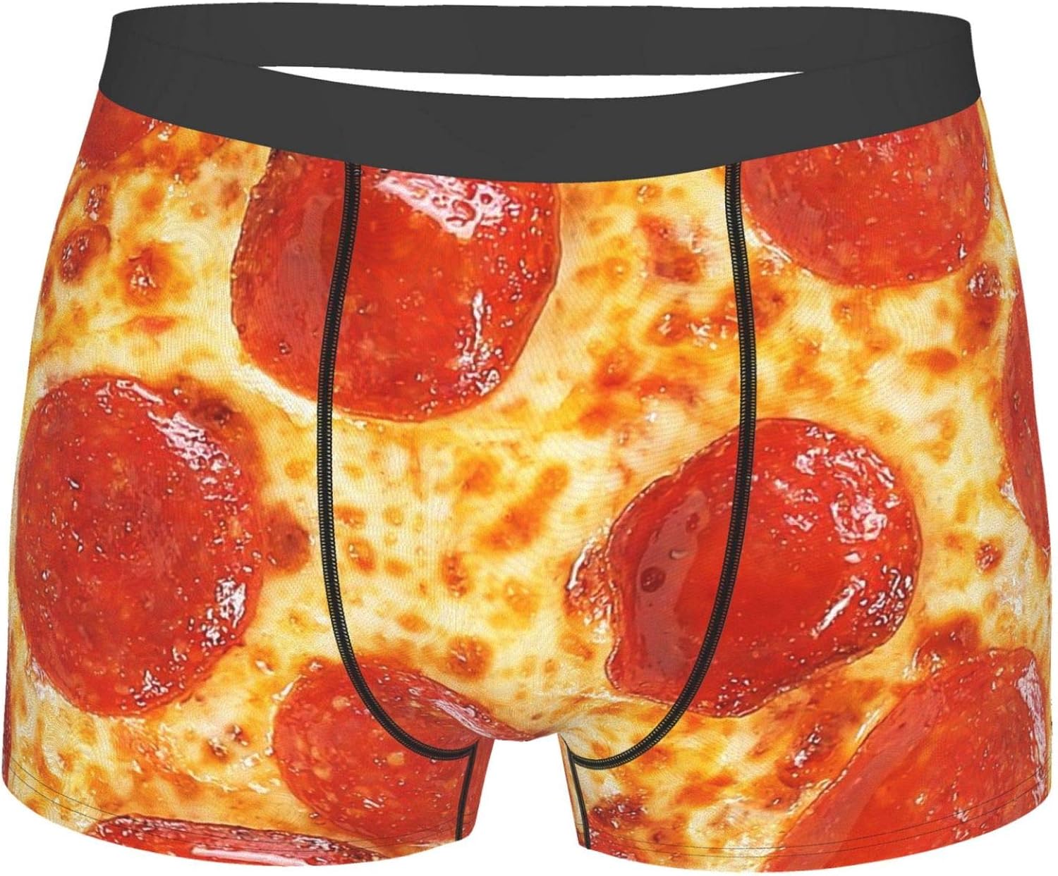 XLPDZ Yummy Pizza Men's Boxer Brief Underwear with Flex Waistband