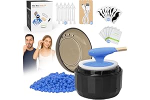 BESCOST Ear Nose Wax Kit for Men- USB-C Heated Wax Warmer All-in-One Beginners Kit | Small Area Hair Removal | Easy Home Grooming for Men&Women