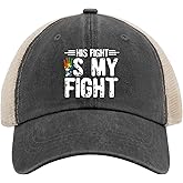 NJAN His Fight is My Fight Autism Hat for Mens Baseball Cap Fashion Washed Dad Hats Light Weight, Allblack