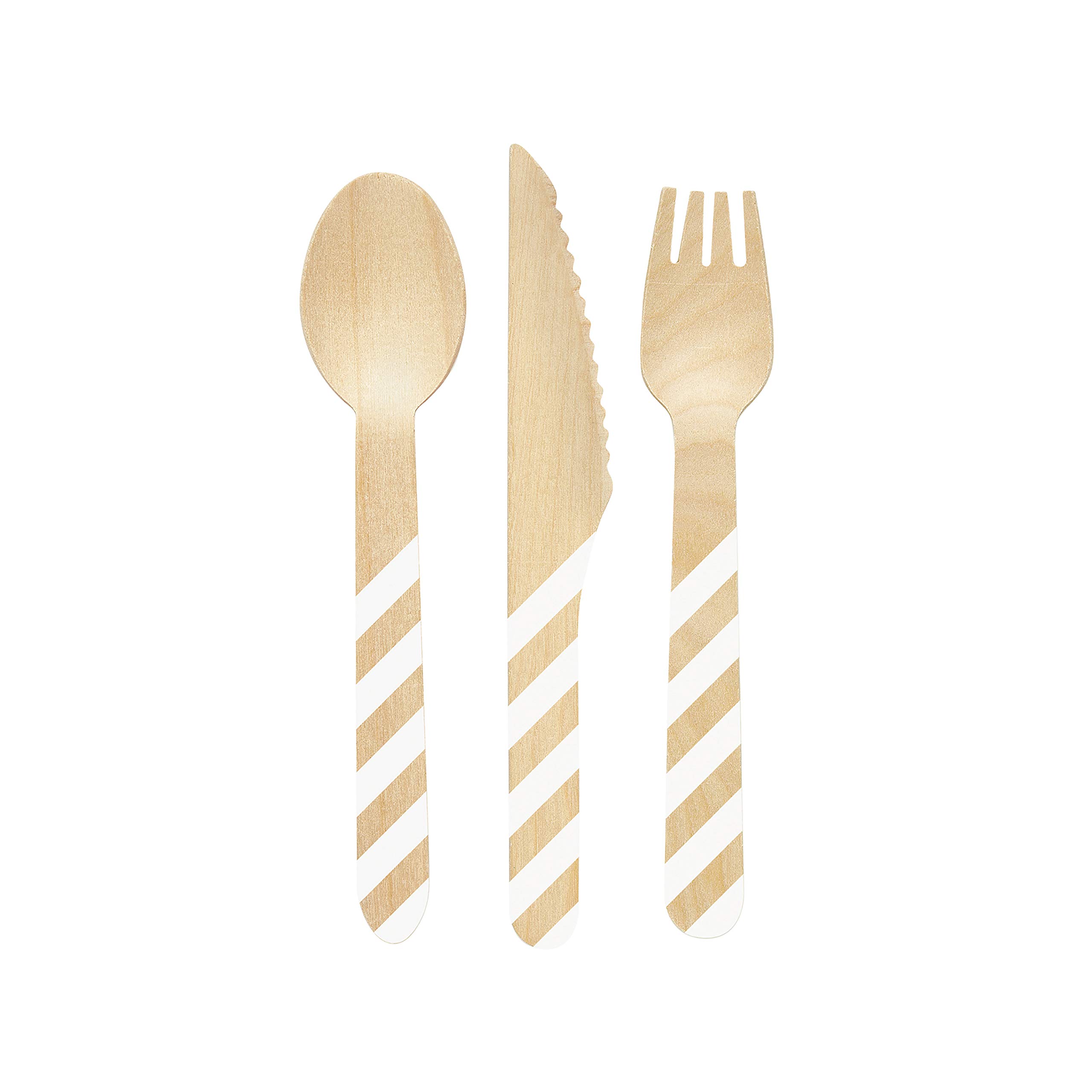 Wooden Disposable Cutlery Sets | 4 Sets