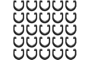 HARFINGTON 30pcs Bicycle Cable Clamps C-Clips Housing Hose Guide U-Clips Brake Derailleur Shifter for MTB Road Bike, Black