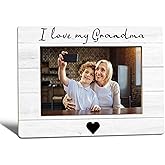 WTOGQ I Love My Grandma Picture Frame, Mother's Day Gifts for Grandma, Grandma Gifts From Grandkids Photo Frame 4X6, Grandmother Wooden Photo Picture Frames for Desk Tabletop Decor