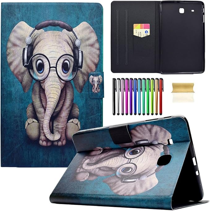 Cute Elephant Printing Samsung Galaxy Tab E 9.6 Case SM
