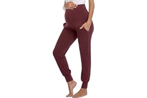 AMPOSH Women's Maternity Pants Stretchy Lounge Workout Sweatpants Casual Loose Comfy Pregnancy Joggers with Pockets
