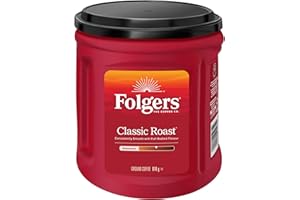Folgers Classic Roast Medium Roast Coffee, Ground Coffee Canister, 816 g (Pack of 1)