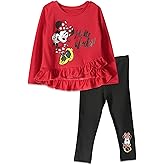 Disney Minnie Mouse Mickey Mouse T-Shirt and Leggings Outfit Set Infant to Big Kid