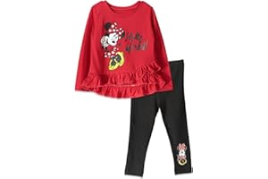 Disney Minnie Mouse Mickey Mouse T-Shirt and Leggings Outfit Set Infant to Big Kid