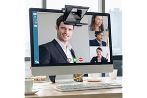 ILOKNZI 7.5-inch Portable Teleprompter, HD Spectrum Glass, for Laptap and DSLR Cameras, Three Different Usage Modes