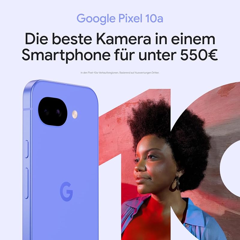 Pixel 10a – 7 Jahre Betriebssystem- und Sicherheitsupdates, mehr als 30 Stunden Akkulaufzeit, Kamera-Coach, Gemini Live, Pixel-Sicherheitsfunktionen - Lavender, 128GB