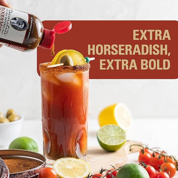 DEMITRI’S EXTRA HORSERADISH BLOODY MARY SEASONING MIX – BLOODY MARY MIX – CONCENTRATED DRINK MIXER – BOLD RICH FLAVOR – IDEAL FOR HOME BRUNCH PARTIES & COCKTAILS – 8OZ BOTTLE (PACK OF 1)