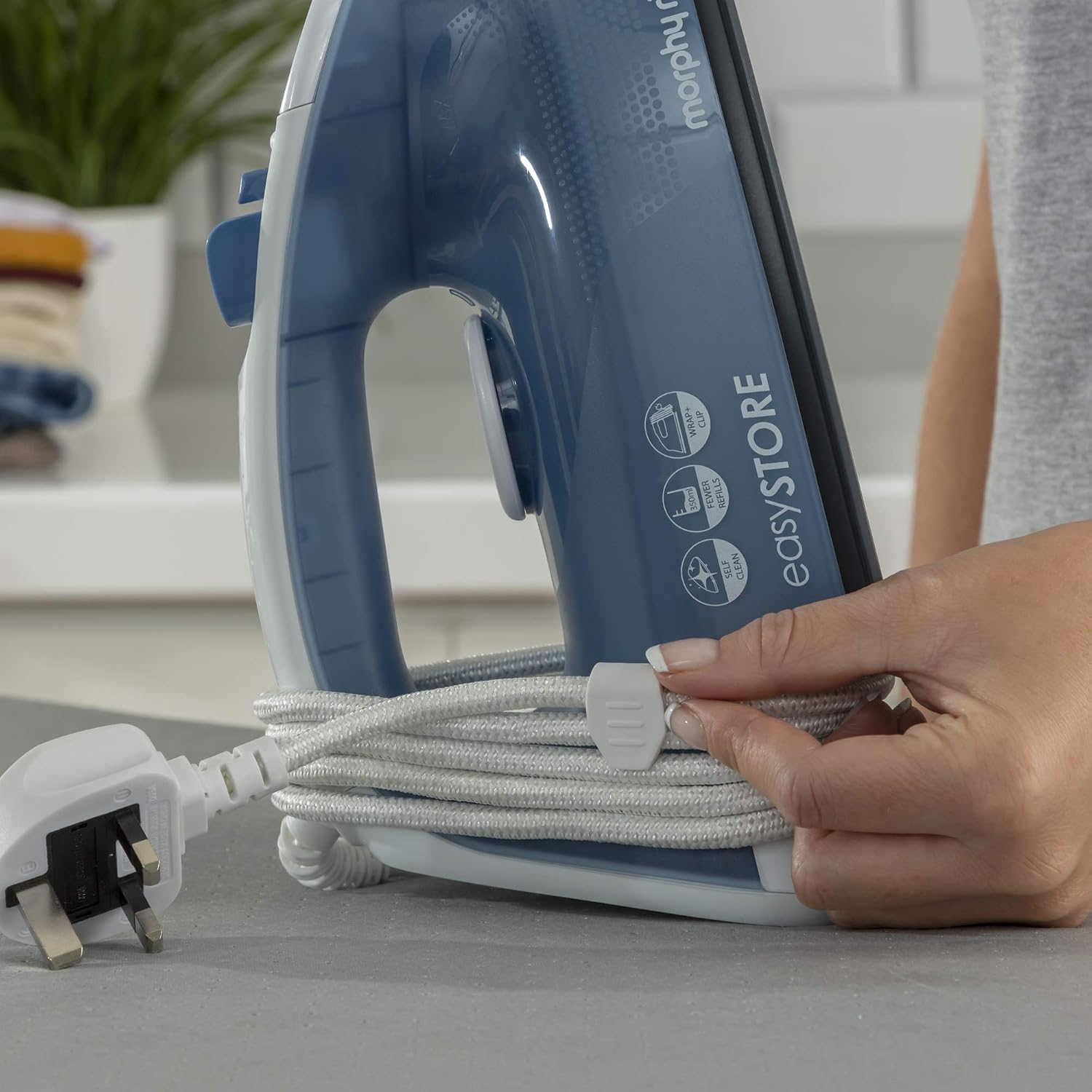 Morphy Richards 300283 Easy Store Steam Iron, 2400 W, Blue - Image 4