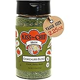 Kiss the Chef Chimichurri Blend 2.25 oz – Authentic Argentinian Instant Sauce Mix & Seasoning – Gluten-Free, No Seed Oil, No MSG – Just add oil, vinegar, and garlic – Perfect Topping