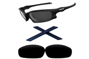 GALAXYLENSE Galaxy Replacement Lens + Rubber Kits For Oakley Split Jacket Sunglasses Black