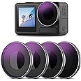 NEEWER ND Filter Set Compatible with DJI Osmo Action 5 PRO/Action 4, 4 Pack ND8/PL ND16/PL ND32/PL ND64/PL ND/CPL Filters Kit Action Camera Accessories, Multi Coated HD Optical Glass/Aluminum Frame