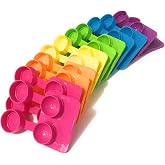 Amcon Contact Lenses Cases Flat Ribbed Extra Deep Well - Assorted, 12 Pack Mix