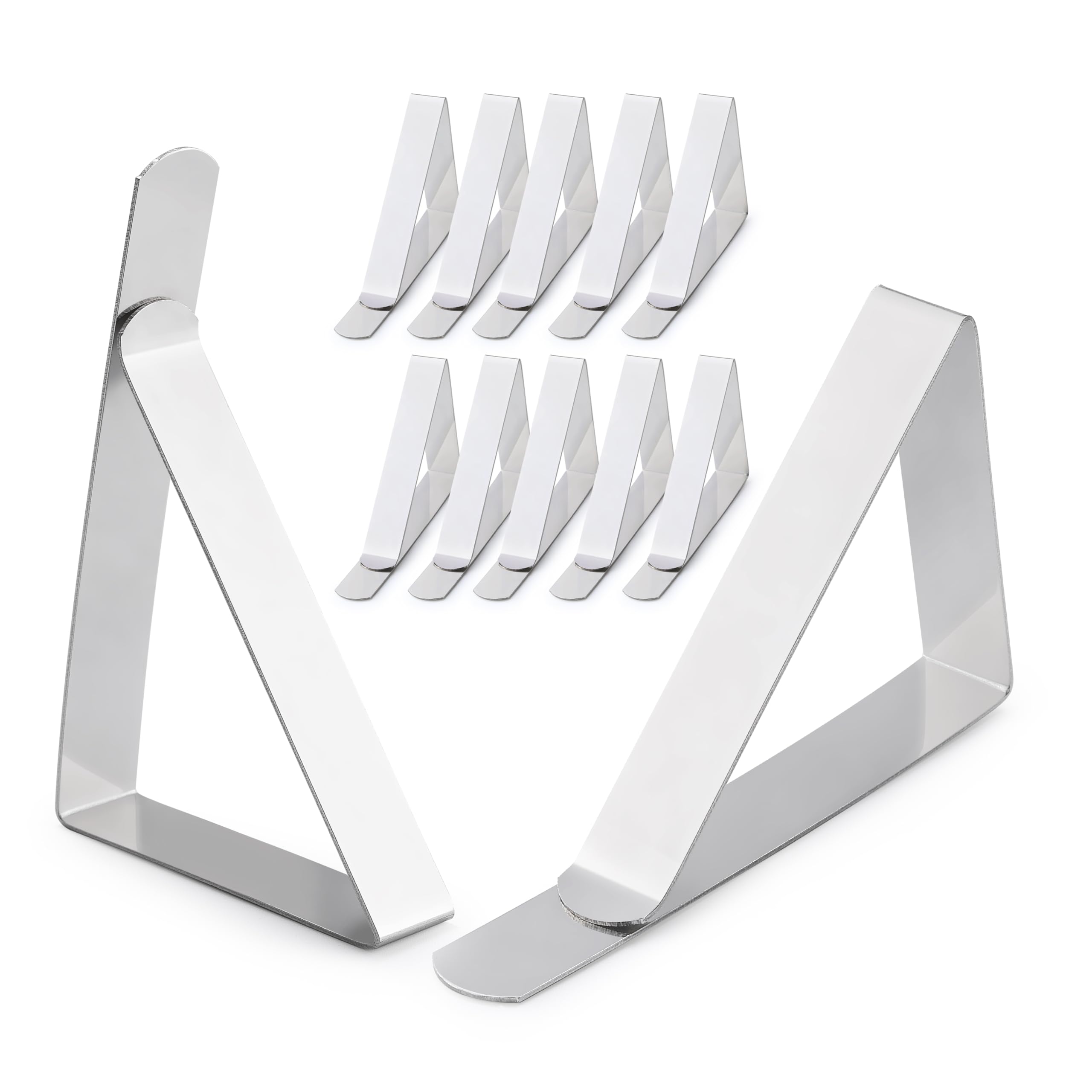 Photo 1 of 12 PCS Tablecloth Clips, HIA Stainless Steel Table Cloth Holder Clips, Heavy Duty Picnic Table Clips, Easy to Install and Remove, Great for Family, Parties, Picnics, Restaurants, Weddings