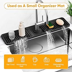 24'' Longer Faucet Mat for Kitchen Sink Splash