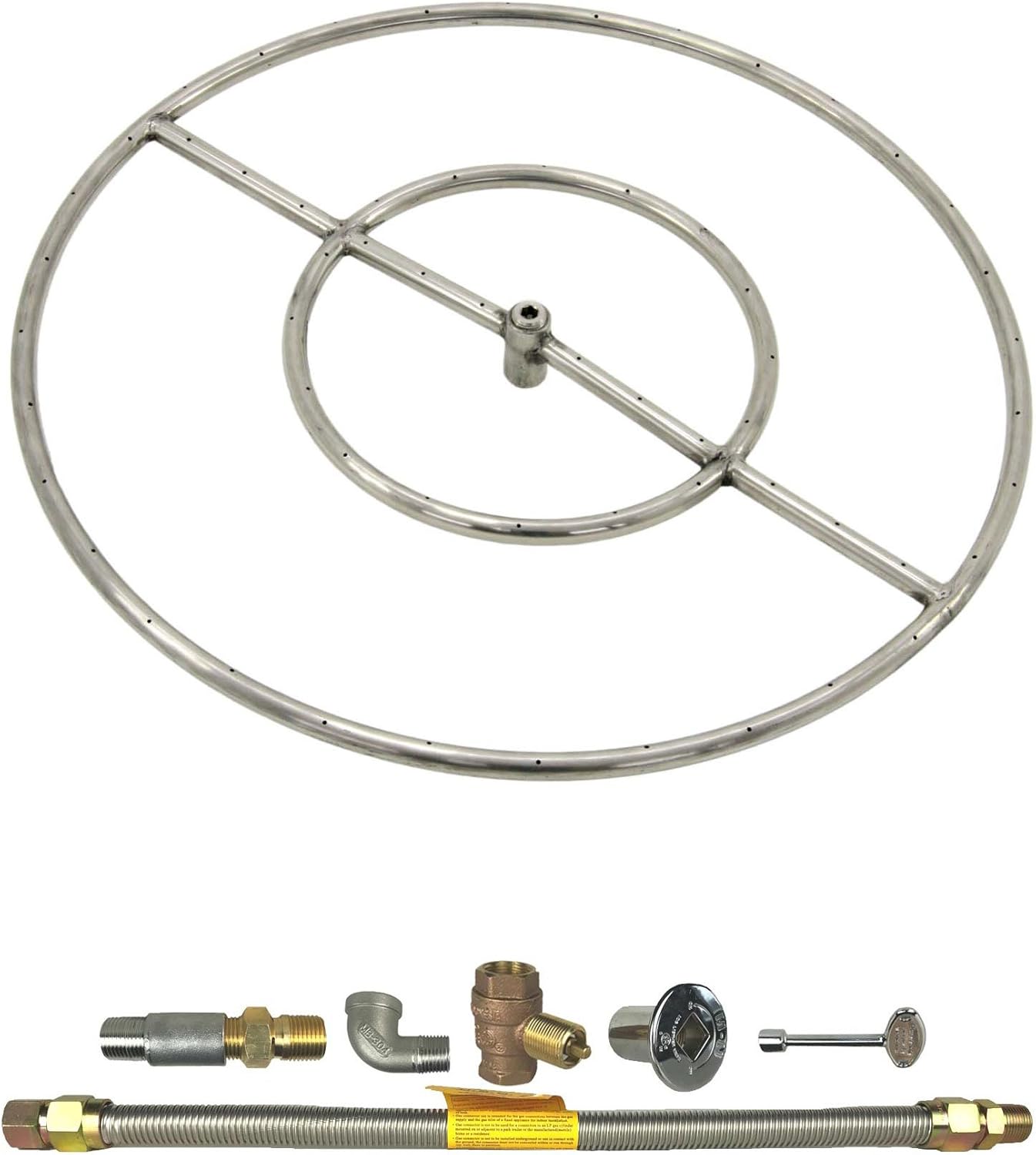 Spotix HPC Round Fire Pit Burner Kit (FPS24HCKITLPMSCB