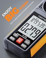 TopTes TS-301 Anemometer Wind Speed Meter Orange 2.26in Backlit Display view 2