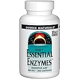 Source Naturals Essential Enzymes 500mg Bio-Aligned Multiple Enzyme Supplement Herbal Defense for Digestion, Gas, Constipatio