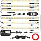 LED Plant Grow Lights Strips for Indoor Plants Full Spectrum with Auto ON & Off Timer, T5 Sunlike Grow Lights Bar Growing Lam