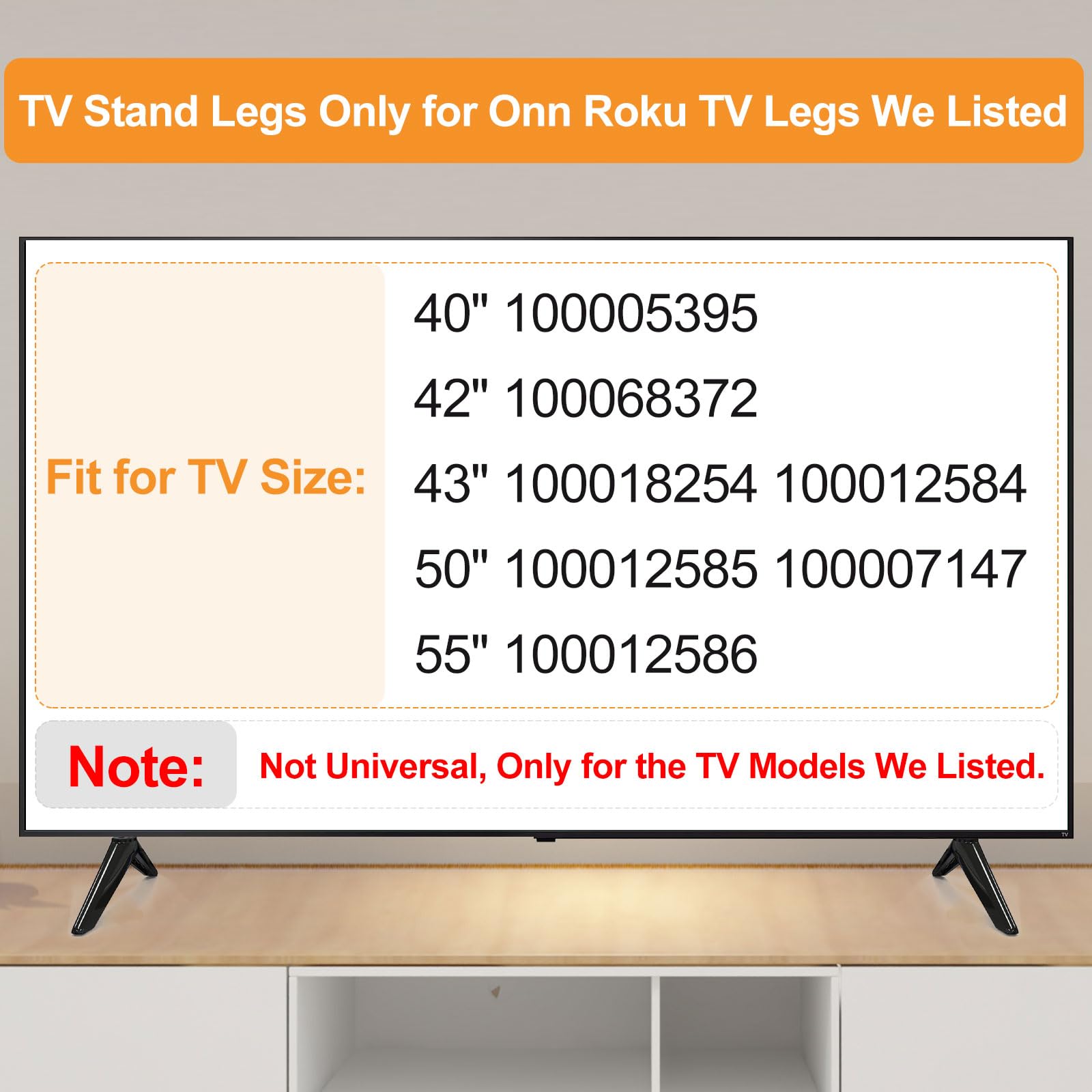 TV Stand Legs for Onn Smart Tv - Only for 40