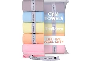Microfiber Workout Towels - Quick Dry, Highly Absorbing, Odor-Free, for Women & Men - Gym Sweat Sports Towel for Hot Yoga, Te