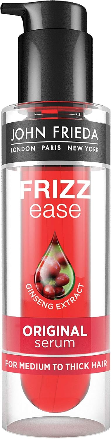 John Frieda Frizz Ease Original Serum 50ml, Hydrating Anti-Frizz Serum for Medium to Thick Hair, Original 6 Effects, 50 ml (Pack of 1)