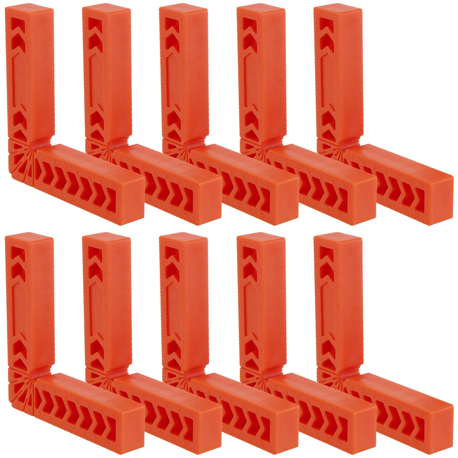 FUNSUEI 10 PCS 4 Inch Positioning Squares, 90 Degree Corner Clamp, Right Angle Clamp Woodworking Clamps for Woodworking, Picture Frames, Cabinets, Boxes
