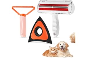 GRENTY Pet Hair Removal Tool and Lint Roller, Reusable Cat and Dog Roller Hair Remover for Couch, Bed - Portable, Upgraded Multi-Surface Animal Fur Remover